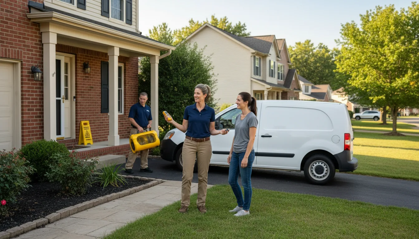 Residential water damage restoration in East Moline, IL
